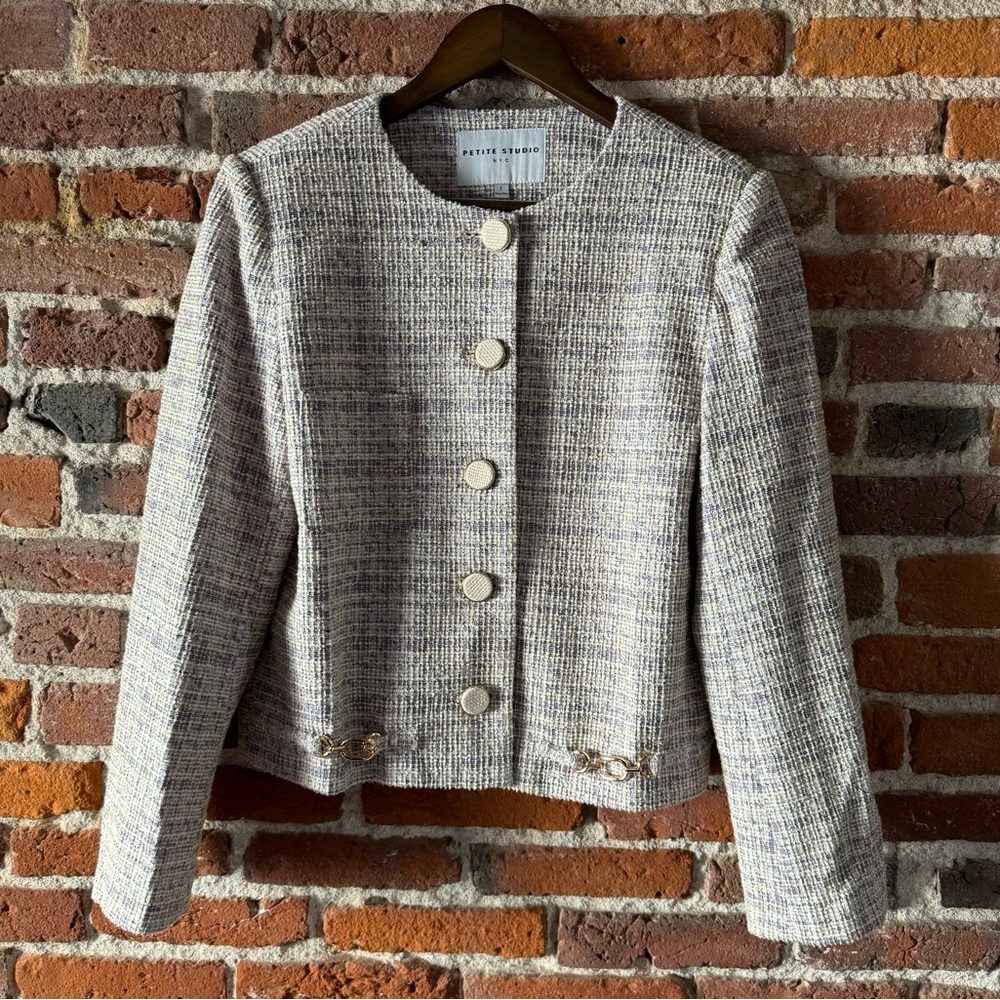 Petite Studio Tweed Blazer [Size S]